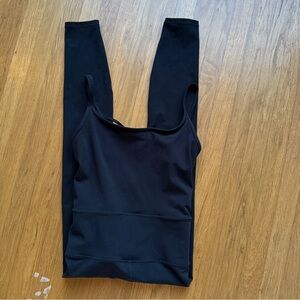 Vuori Black Jumpsuit Onesie Workout Set